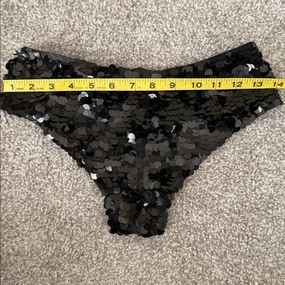Black Sequin Booty Shorts - Picture 6 of 6